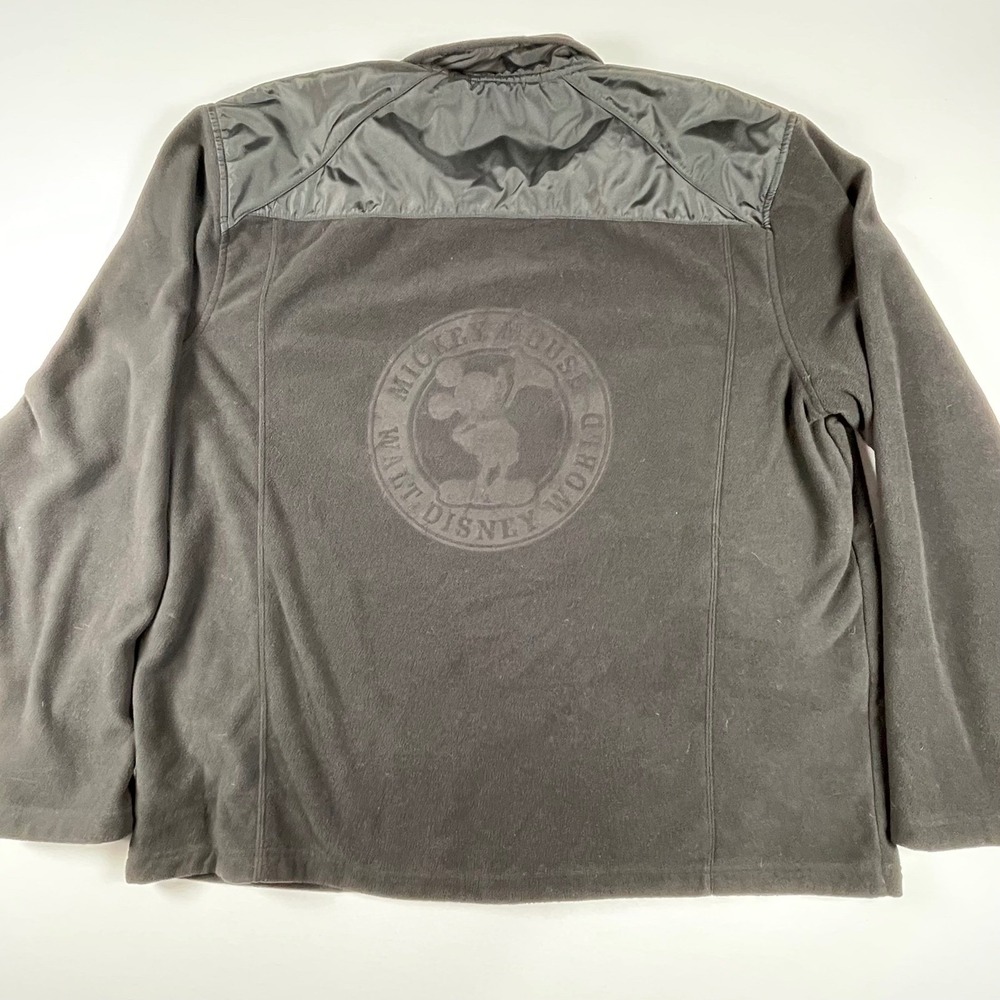 Disney World Disneyland Fleece Jacket Full Zip 1971 Mickey Mouse‎ XL